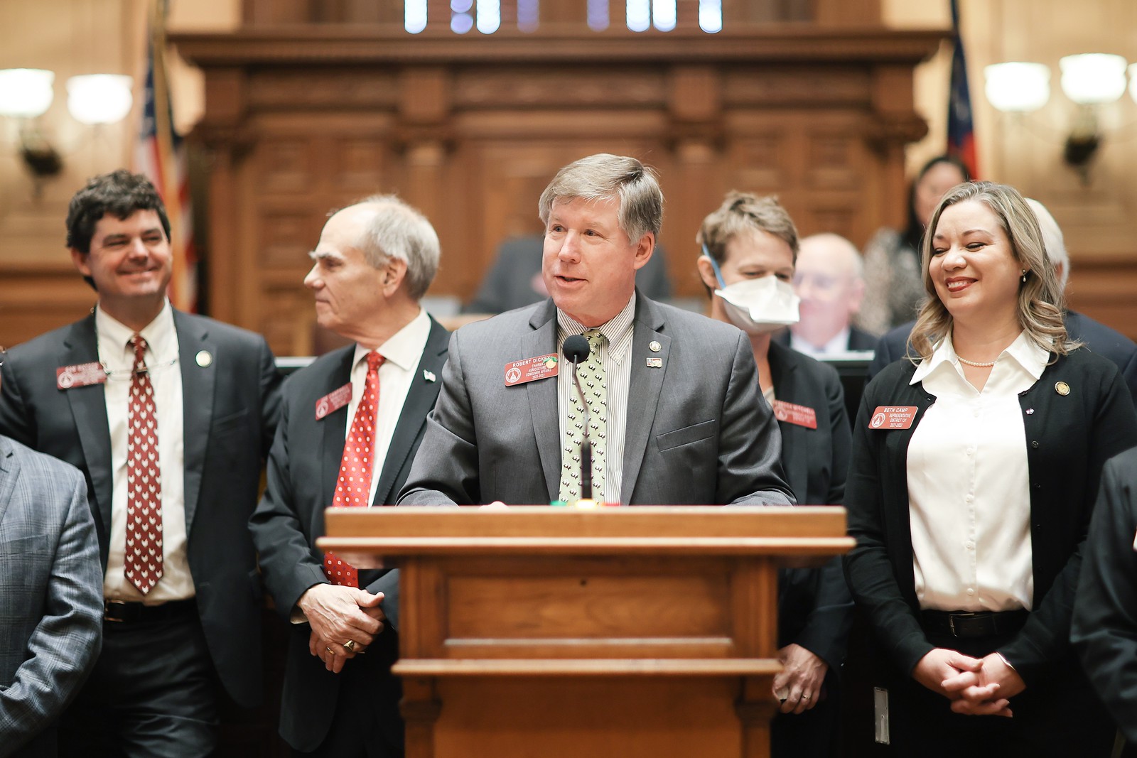 Rep. Robert Dickey (R-Musella), alongside members of the House Agriculture and Consumer Affairs Committee, marked Tuesday as National Ag Day in the House Chamber