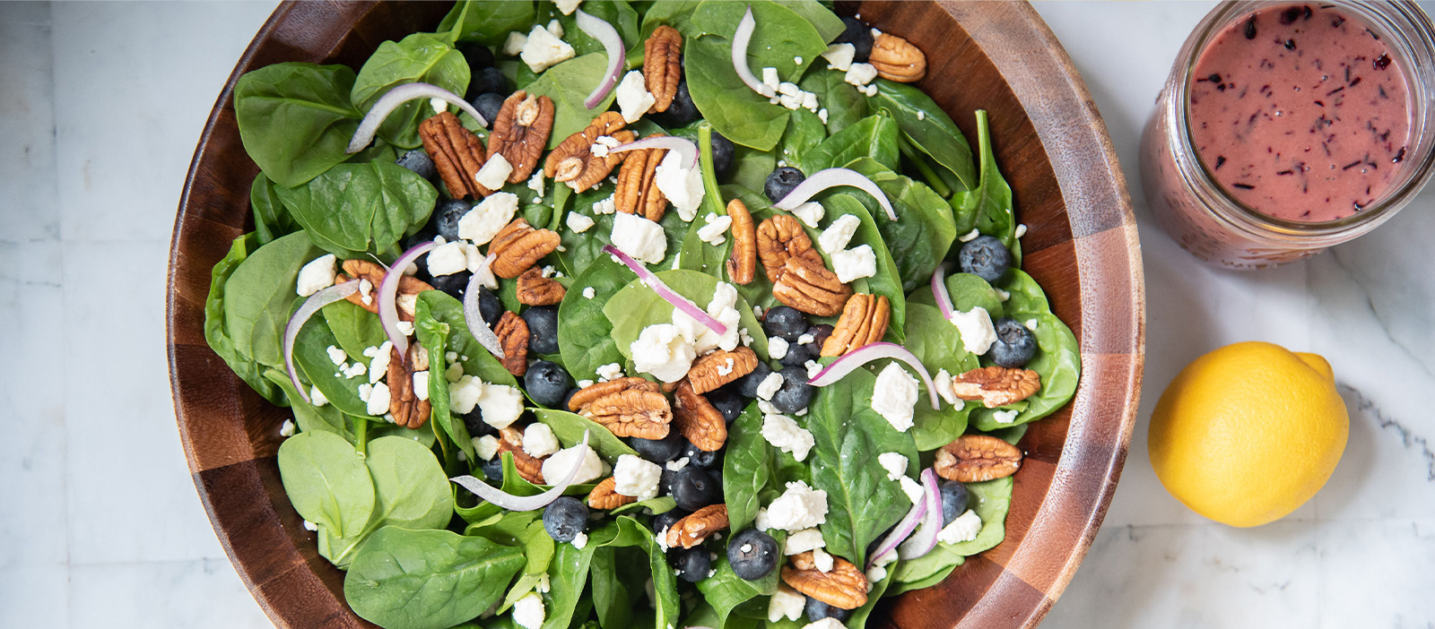 Spinach Salad with Blueberry Vinaigrette