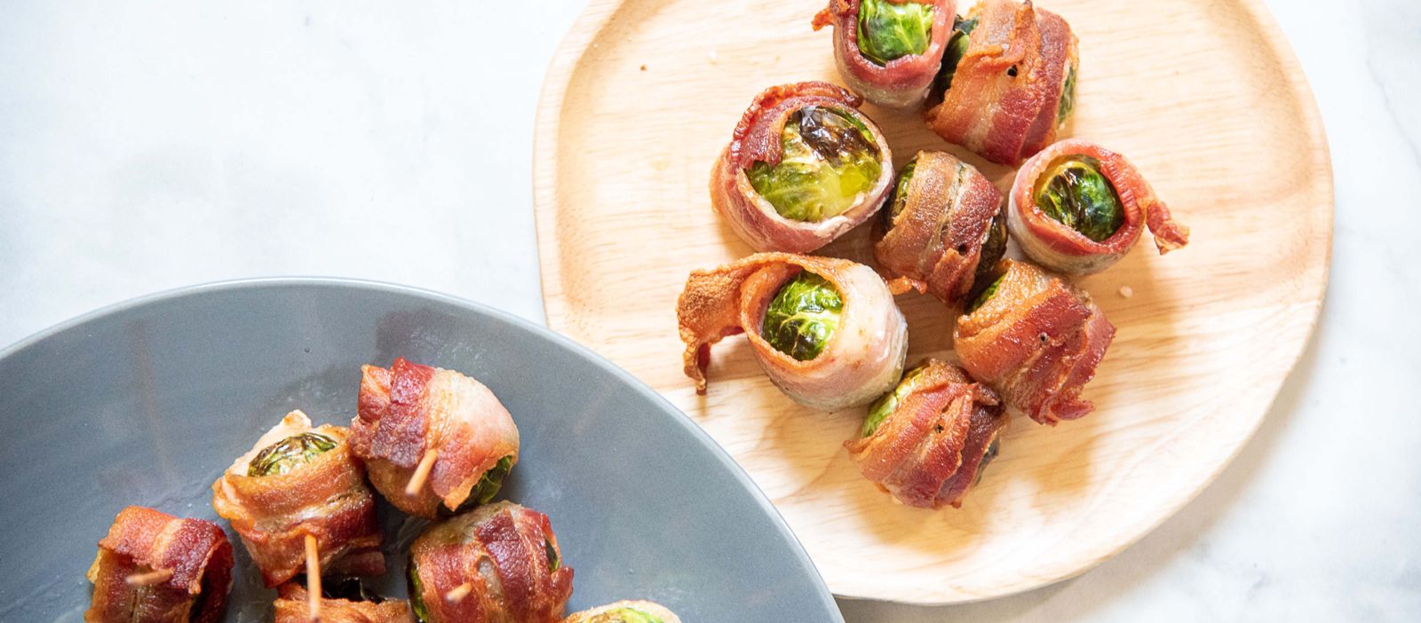 bacon-wrapped Brussel sprouts 