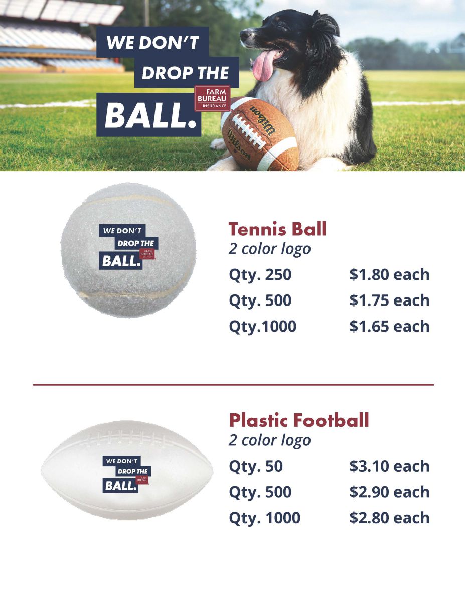 We Don't Drop the Ball Promo Items